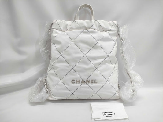 CHANEL Chanel 22 Backpack White Bag
