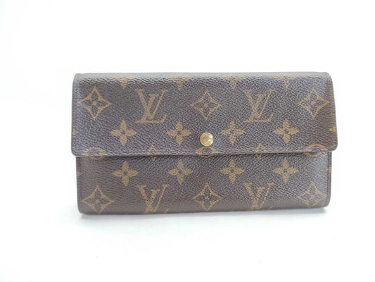 LOUIS VUITTON LOUIS VUITTON Monogram LV Monogram Porte Monnaie Credit Wallet M61725 MB1002