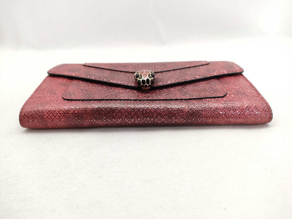 BVLGARI Serpenti Python Chain Wallet EL・N18・287232 Pink Wallet