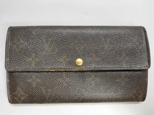 LOUIS VUITTON LOUIS VUITTON Monogram LV Monogram Porte Monnaie Credit Wallet M61725 MB1001
