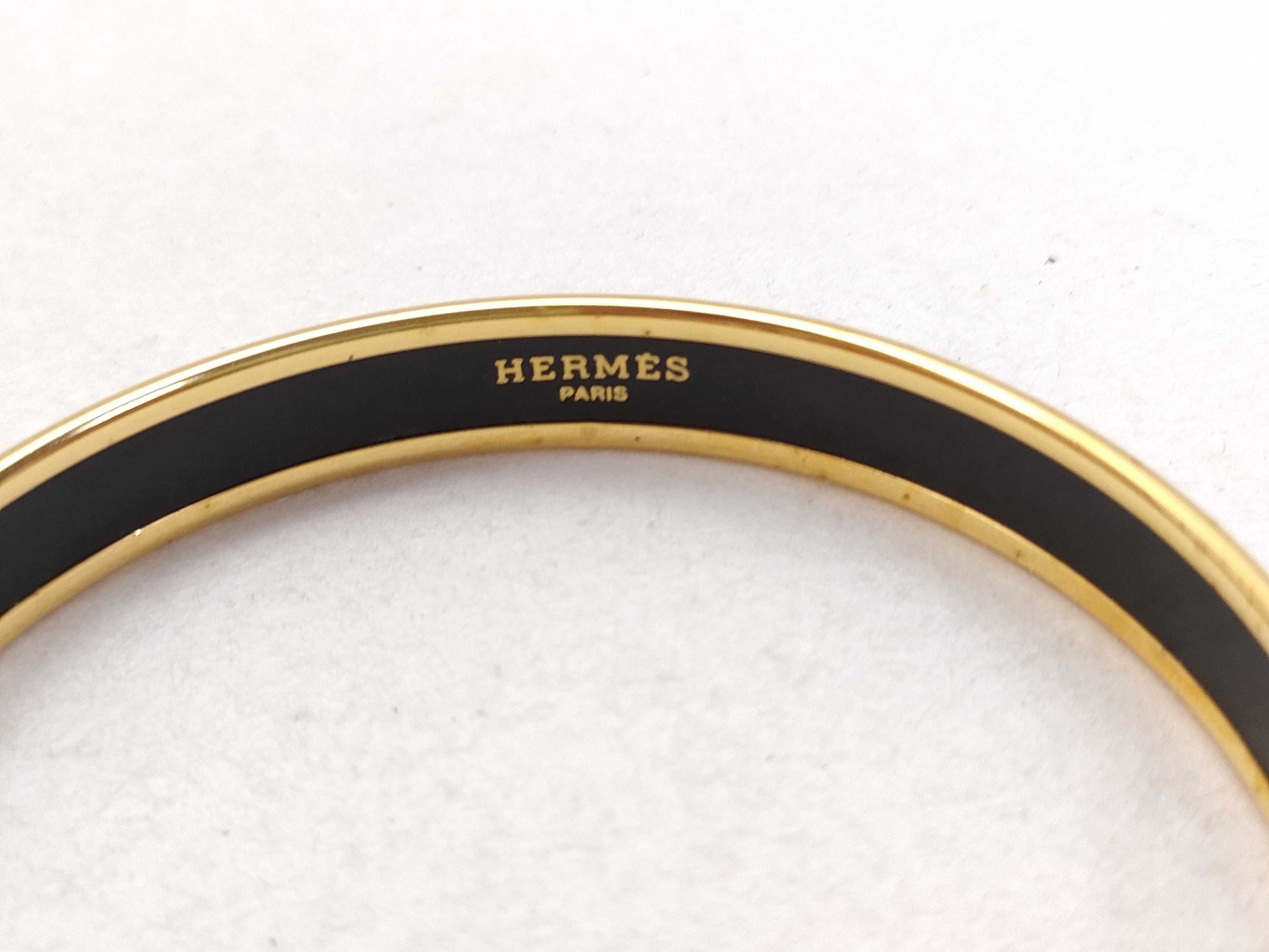 HERMES Hermes Emaille GP Bangle Gold x Blue Bracelet/Bangle