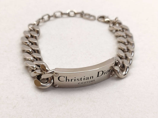 Dior Christian Dior Bracelet Plated Silver Bracelet Bangle