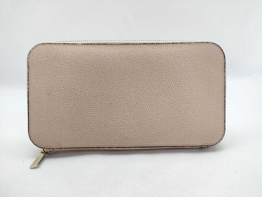 Valextra Leather Long Wallet Baby Pink