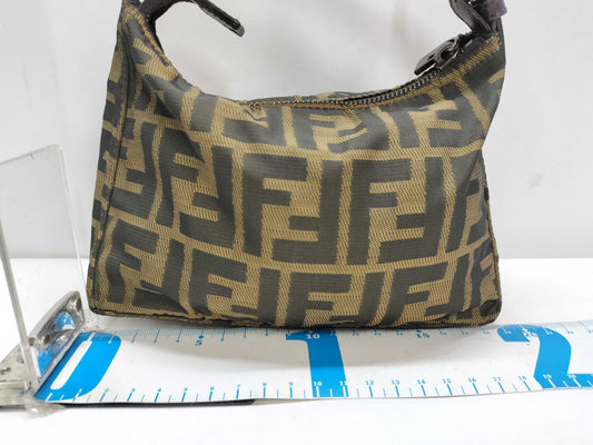 FENDI Zucca pattern nylon canvas pouch 2349-8N0001-019 Khaki