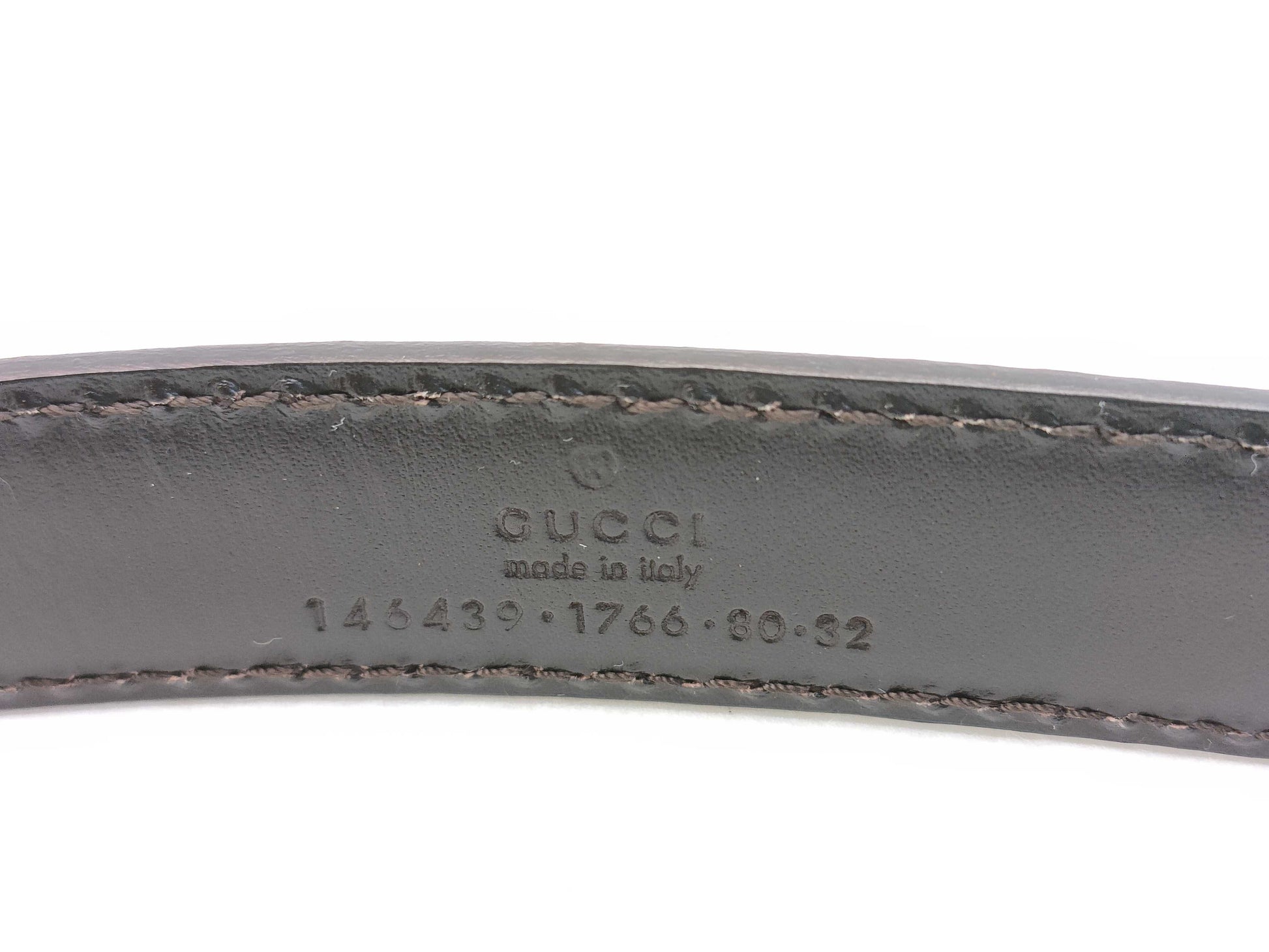 GUCCI Guccissima Belt 146439, 1766, 80, 32 Brown Belt