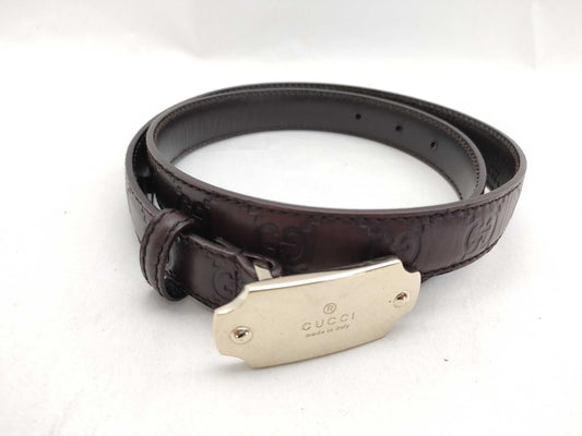 GUCCI Guccissima Belt 146439, 1766, 80, 32 Brown Belt