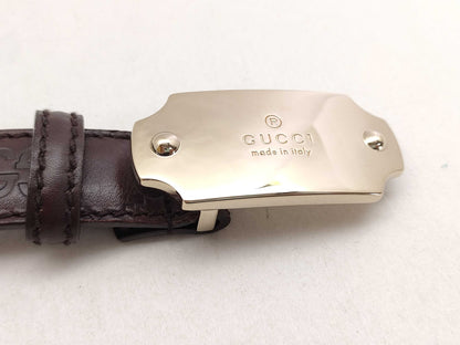 GUCCI Guccissima Belt 146439, 1766, 80, 32 Brown Belt