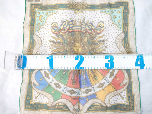HERMES Carré 40 Seize the Day Silk Scarf Green