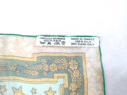 HERMES Carré 40 Seize the Day Silk Scarf Green