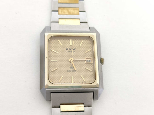 RADO DiaStar Model Number 129.2509.3 Serial Number D0810725 Stainless Steel/GP/QZ Gold Dial Non-Working/No Operational Guarantee Boys' Watch