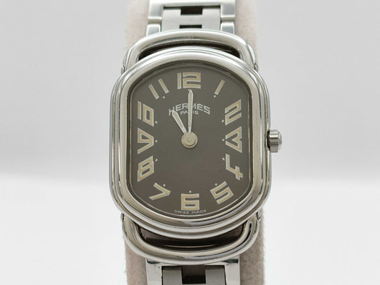 HERMES Rallye RA1.210 1337227 Quartz Gray Dial Women's Watch 