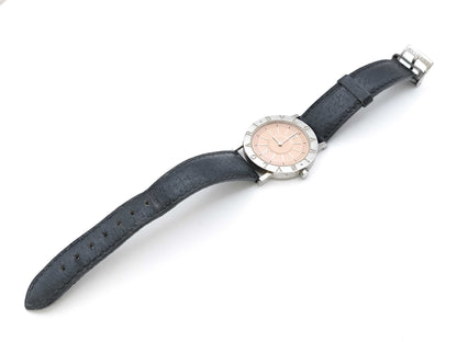 BVLGARI BB33SL L238252 Quartz Movement, Pink Beige Dial, Not Working/No Operational Guarantee, Boys' Watch