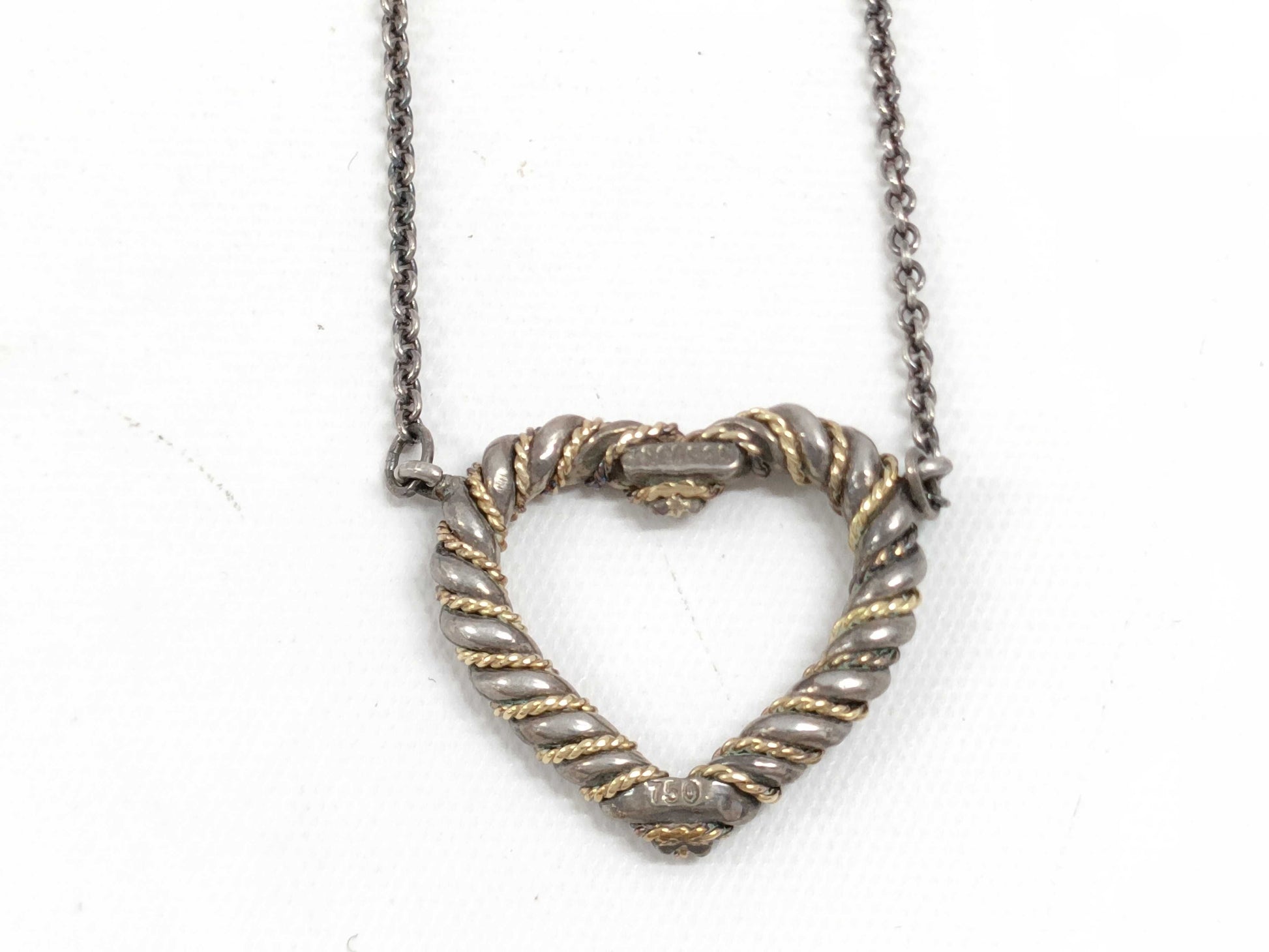 Tiffany & Co. Twisted Heart Necklace 750/925 Silver Necklace