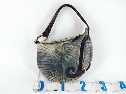 FENDI Leather One-Shoulder Bag Blue