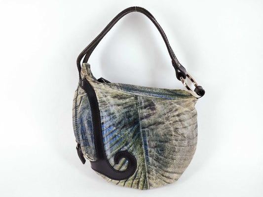 FENDI Leather One-Shoulder Bag Blue