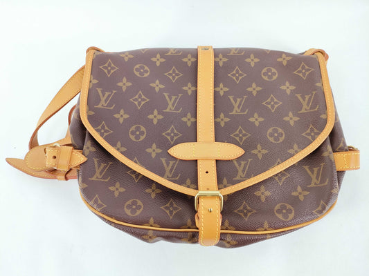 LOUIS VUITTON Monogram LV Monogram Saumur MM M40710 AR0914 Shoulder Bag
