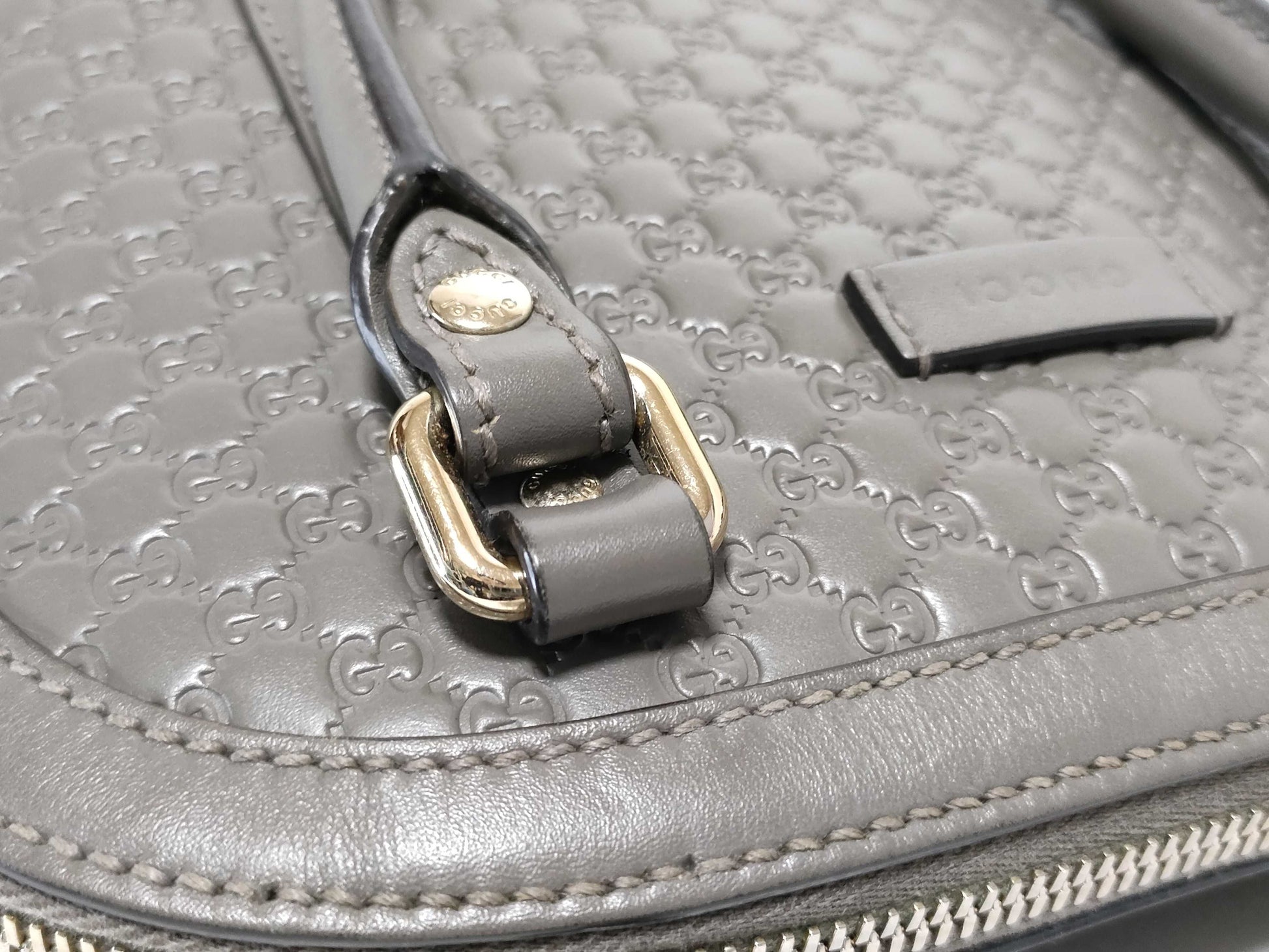 GUCCI Guccissima Gucci Micro GG Guccissima 2-way handbag 449654 486628 Gray handbag