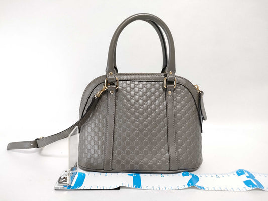 GUCCI Guccissima Gucci Micro GG Guccissima 2-way handbag 449654 486628 Gray handbag