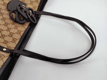GUCCI GG Canvas Tote Bag 211976 212792 Brown