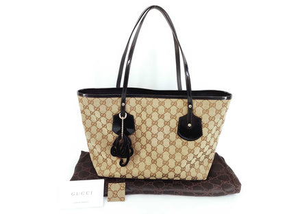 GUCCI GG Canvas Tote Bag 211976 212792 Brown