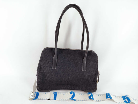 PRADA Prada Wool Handbag Black Handbag