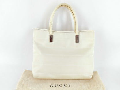 GUCCI Gucci Nylon Canvas Tote Bag 002.2123.0457 White Tote Bag