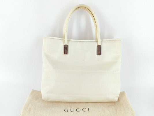 GUCCI Gucci Nylon Canvas Tote Bag 002.2123.0457 White Tote Bag
