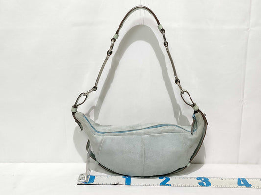 Yves Saint Laurent Suede and Leather Shoulder Bag 467891/120768 Baby Blue Shoulder Bag