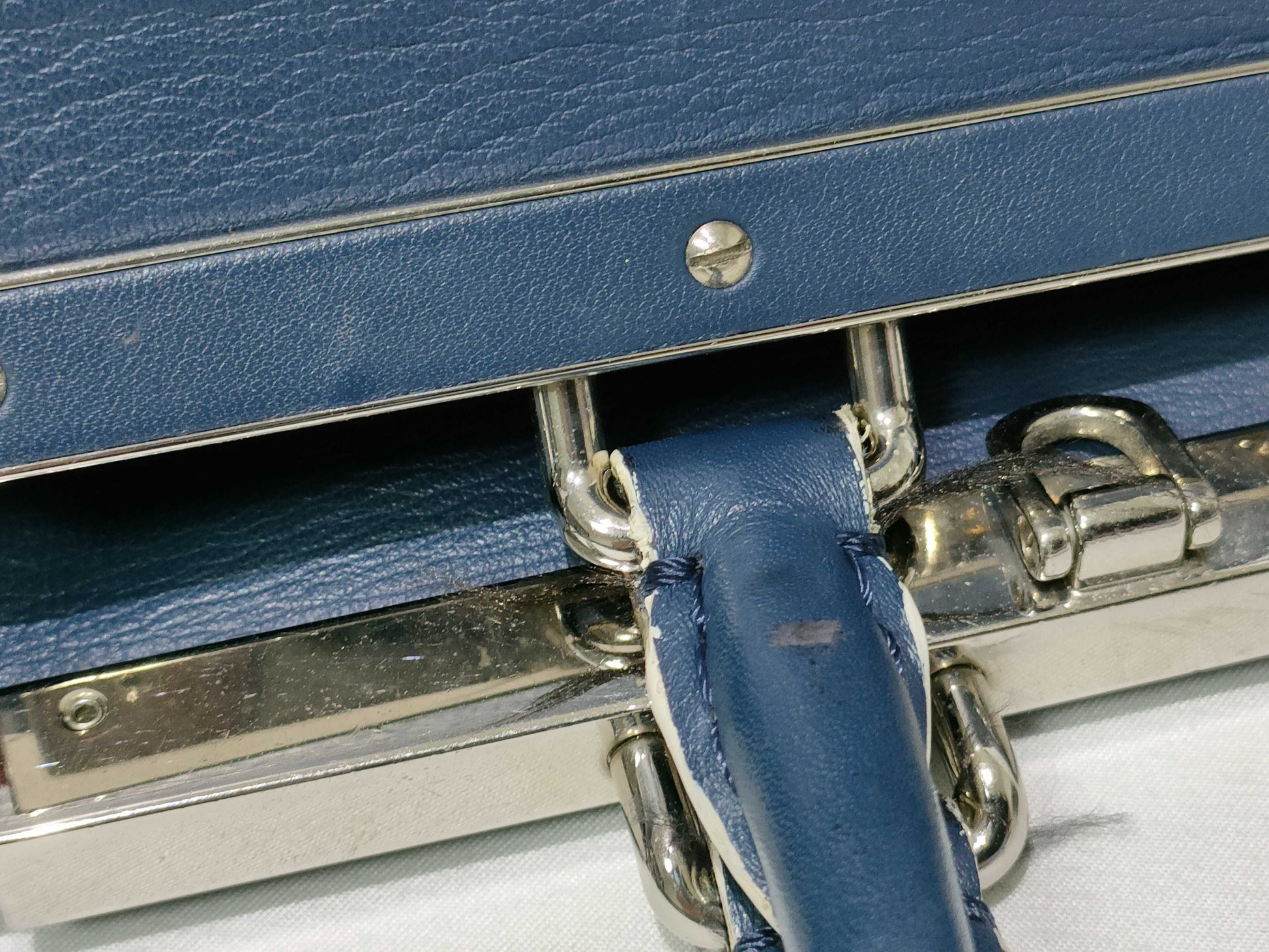FENDI Trois Jours Leather Handbag 8BH279-81D 178-3262 Navy Handbag
