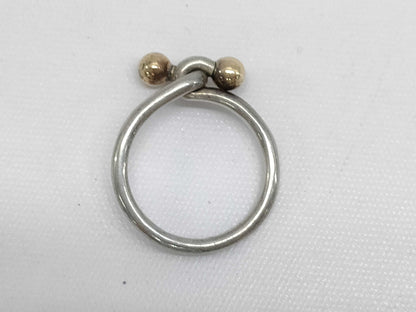 Tiffany & Co. Tiffany Hook & Eye Ring 750 x SV925 Silver and Gold Ring