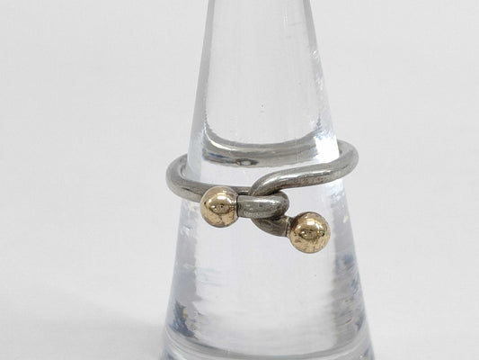 Tiffany & Co. Tiffany Hook & Eye Ring 750 x SV925 Silver and Gold Ring