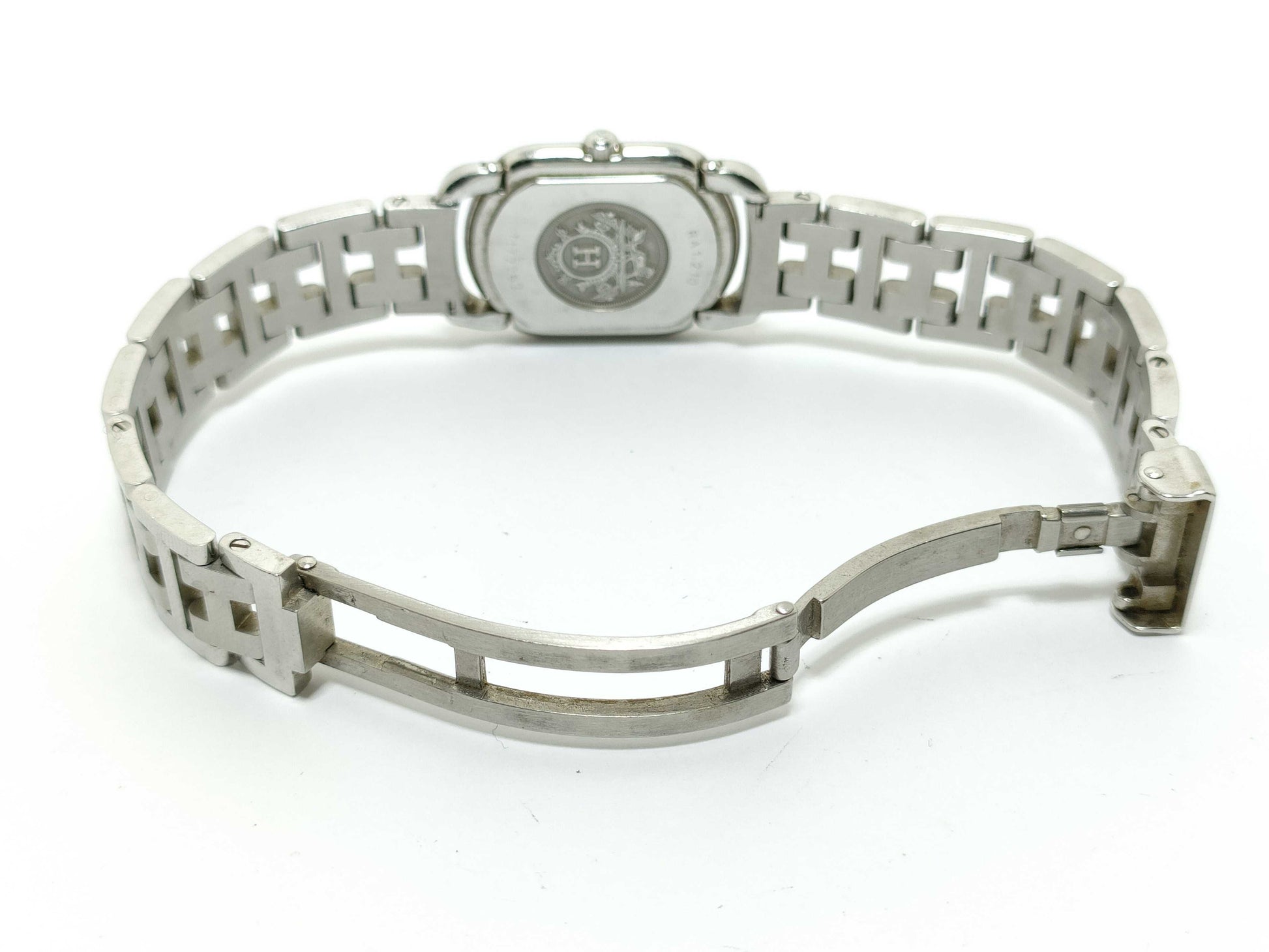 HERMES Rallye RA1.210 1172262 SS/QZ White Dial Non-Working/No Operational Guarantee Women's Watch