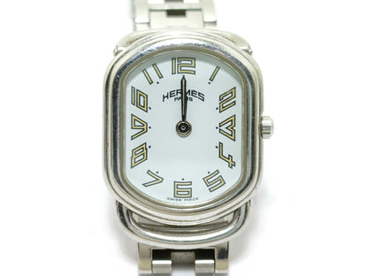 HERMES Rallye RA1.210 1172262 SS/QZ White Dial Non-Working/No Operational Guarantee Women's Watch