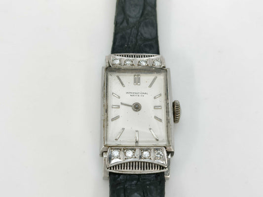 IWC Square Hand-Wound Silver Dial Women's Watch 