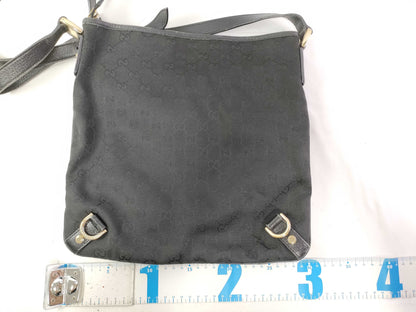 GUCCI Abbey GG Canvas Shoulder Bag 131326 204991 Black Shoulder Bag