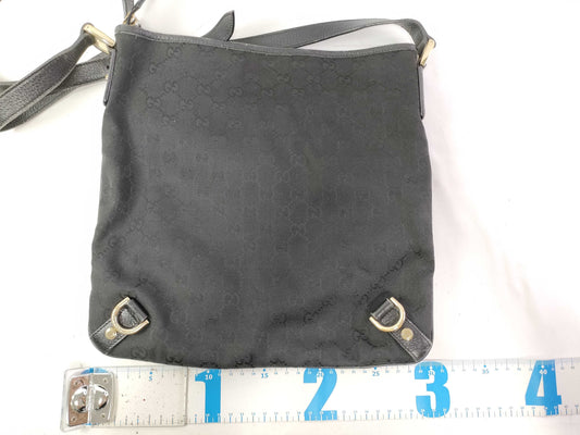GUCCI Abbey GG Canvas Shoulder Bag 131326 204991 Black Shoulder Bag