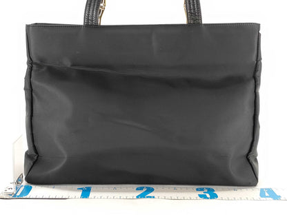 VERSACE Nylon Tote Bag, Black Shoulder Bag