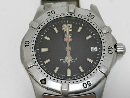 TAG Heuer ET9790 Stainless Steel/QZ Black Dial Men's Watch, Not Working/No Operational Guarantee