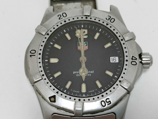 TAG Heuer ET9790 Stainless Steel/QZ Black Dial Men's Watch, Not Working/No Operational Guarantee
