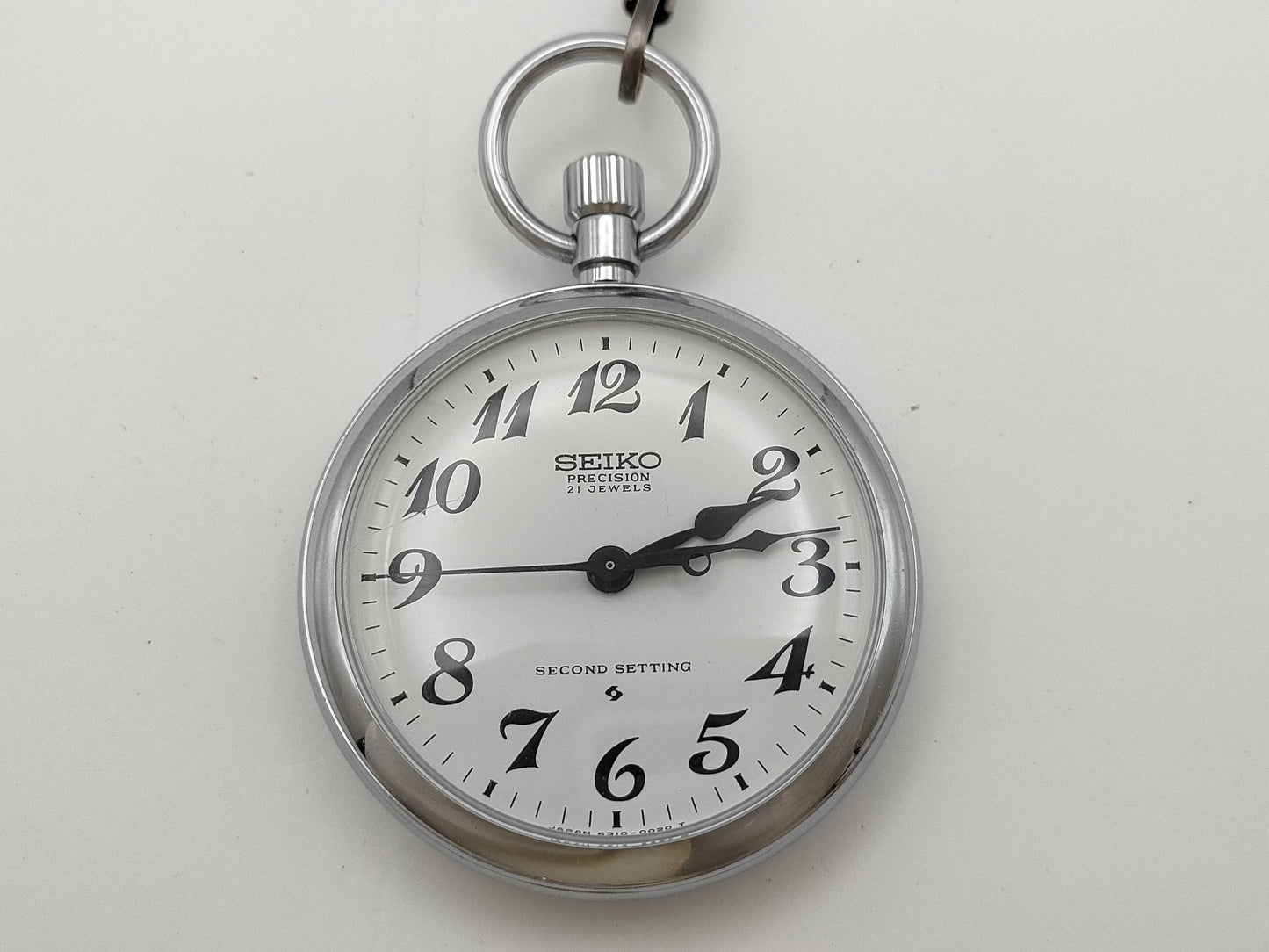 SEIKO 6310-0020 880240 Manual Winding White Dial Pocket Watch