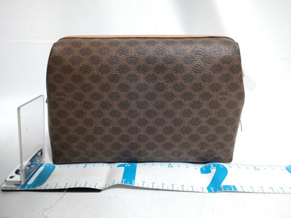 CELINE Macadam PVC Second Bag Brown Pouch