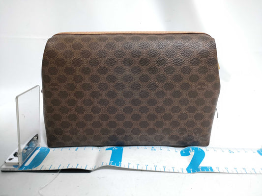 CELINE Macadam PVC Second Bag Brown Pouch