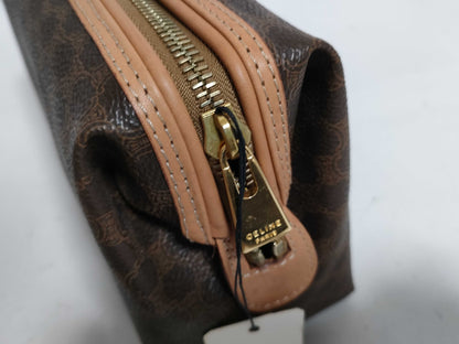 CELINE Macadam PVC Second Bag Brown Pouch