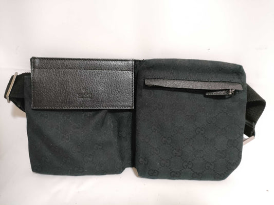 GUCCI GG Canvas Waist Bag 28566 2123 Black