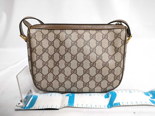 GUCCI GG Supreme Sherry Line Shoulder Bag 89, 02, 032 Mocha Shoulder Bag