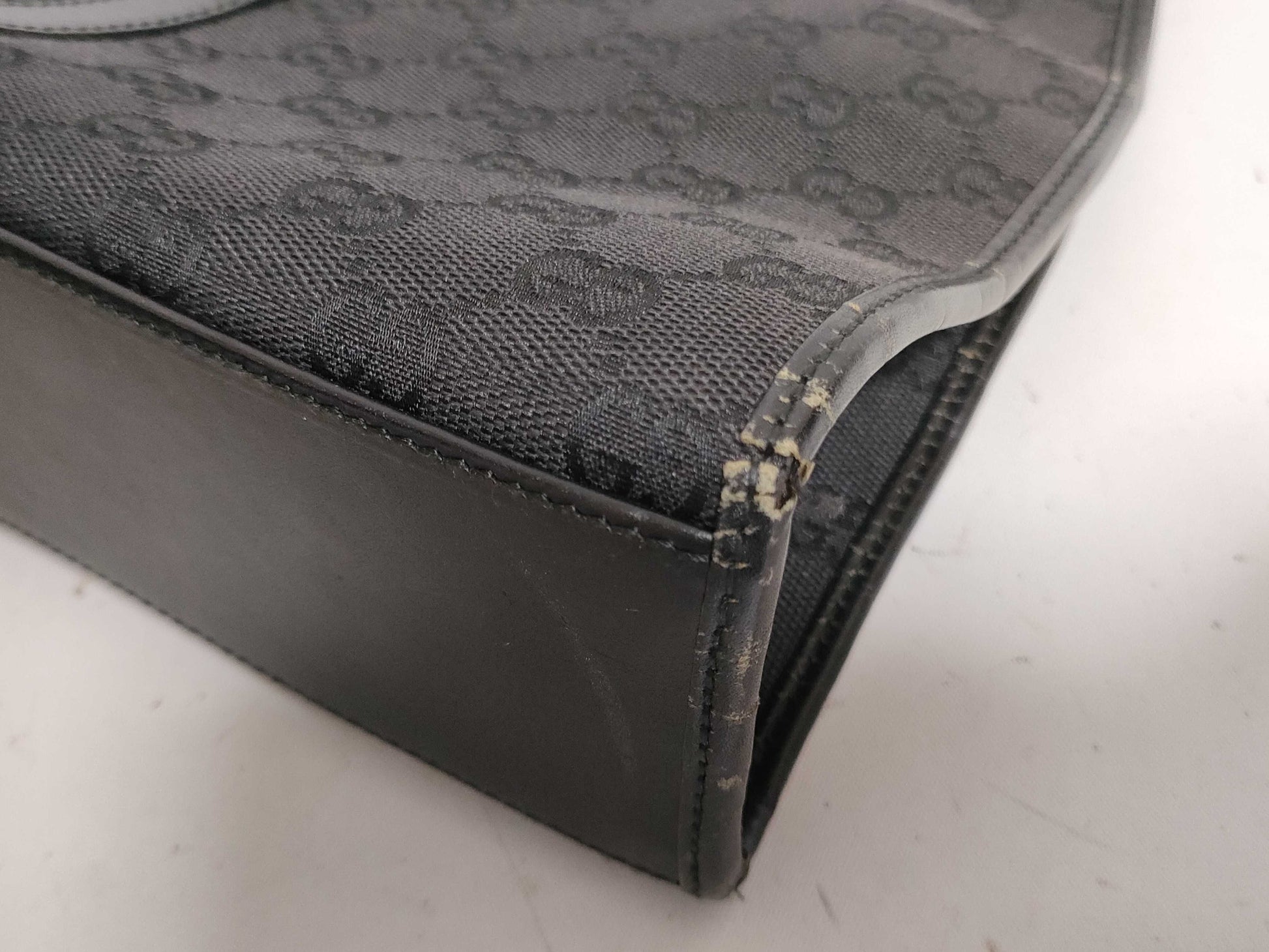 GUCCI GG Canvas Gucci Jackie GG Canvas Handbag 002・1068 001013 Black Handbag