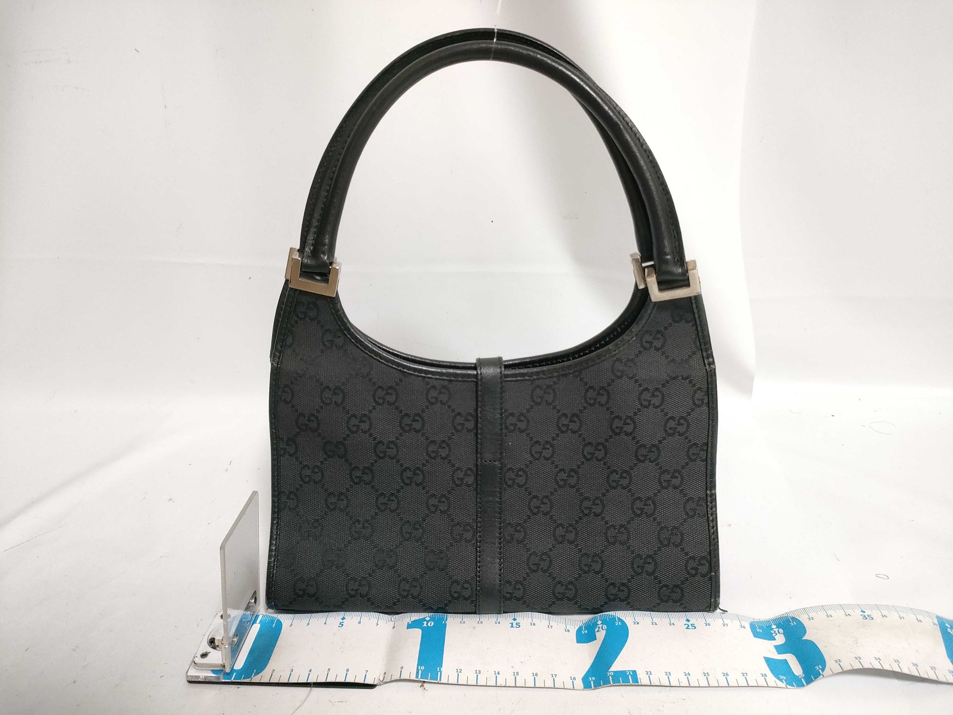 GUCCI GG Canvas Gucci Jackie GG Canvas Handbag 002・1068 001013 Black Handbag