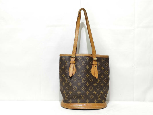 LOUIS VUITTON Monogram LV Monogram Petit Bucket M42238 VI0949 Tote Bag