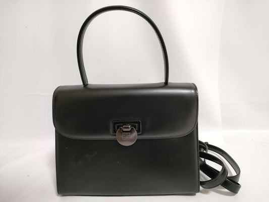 GIVENCHY Leather 2-Way Handbag Black