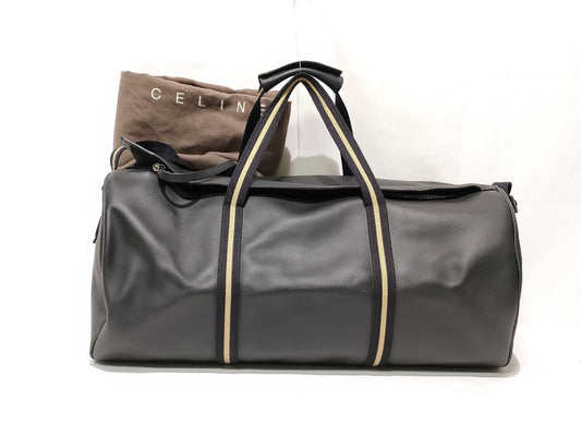CELINE Leather Boston Bag MA00/2 Black Boston Bag